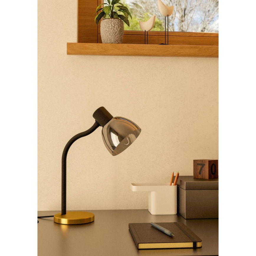 Eglo - Lámpara de mesa 1xE14/25W/230V dorado/negro