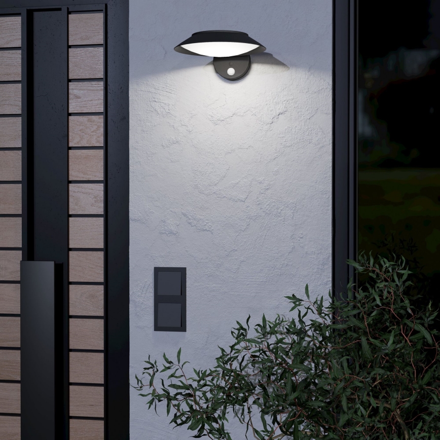 Eglo - Aplique LED solar con sensor LED/7W/3,7V IP44