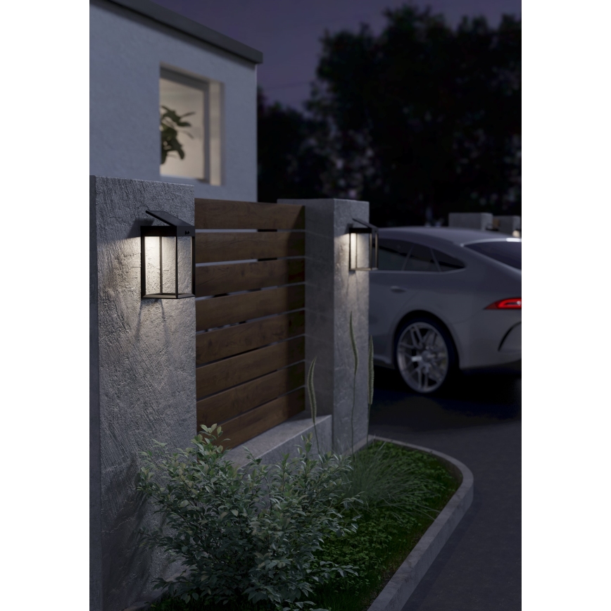 Eglo - Aplique LED solar con sensor LED/6,5W/3,7V IP44