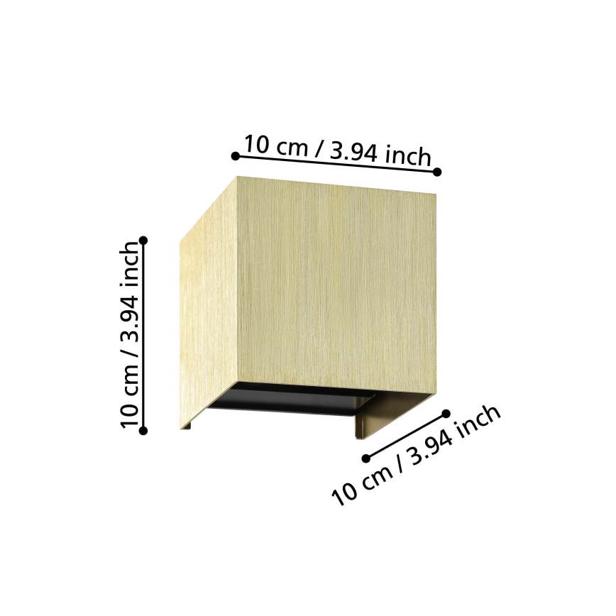 Eglo - Aplique LED 2xLED/1,5W/230V 3000K dorado