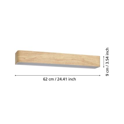 Eglo - Aplique LED de baño LED/26,5W/230V 3000K IP44 beige