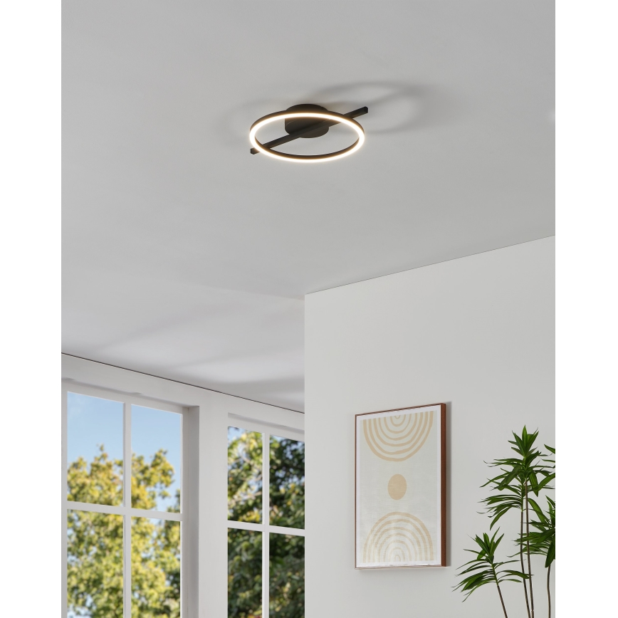 Eglo - Plafón LED RGBW regulable LED/17W/230V 2700-6500K negro + control remoto
