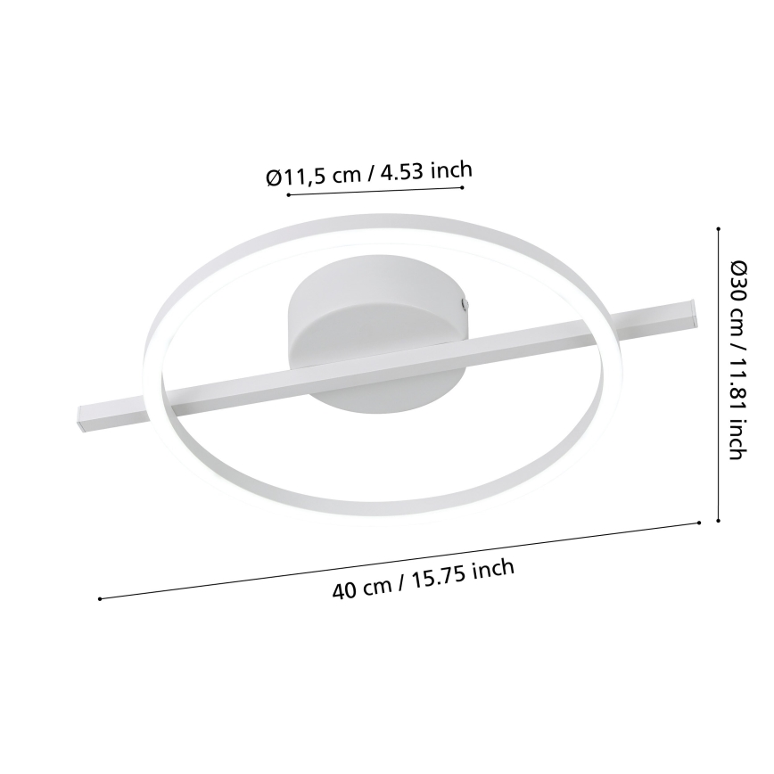 Eglo - Plafón LED RGBW regulable LED/17W/230V 2700-6500K blanco + control remoto