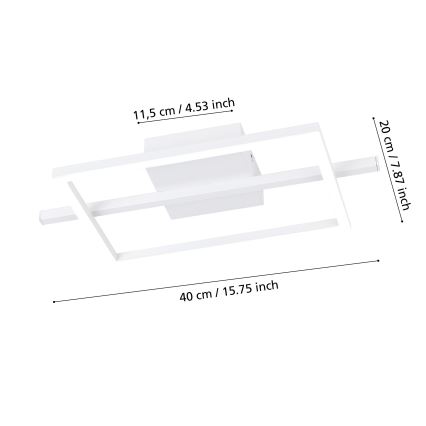 Eglo - Plafón LED RGBW regulable LED/17W/230V 2700-6500K blanco + control remoto