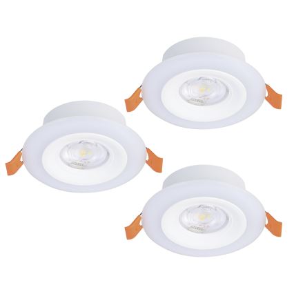 Eglo - SET 3xLED RGBW Lámpara empotrable regulable para el baño 3xLED/3,8W/230V 2700-6500K IP44 + control remoto