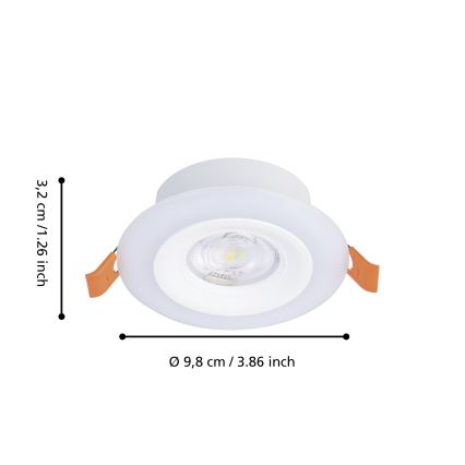 Eglo - SET 3xLED RGBW Lámpara empotrable regulable para el baño 3xLED/3,8W/230V 2700-6500K IP44 + control remoto