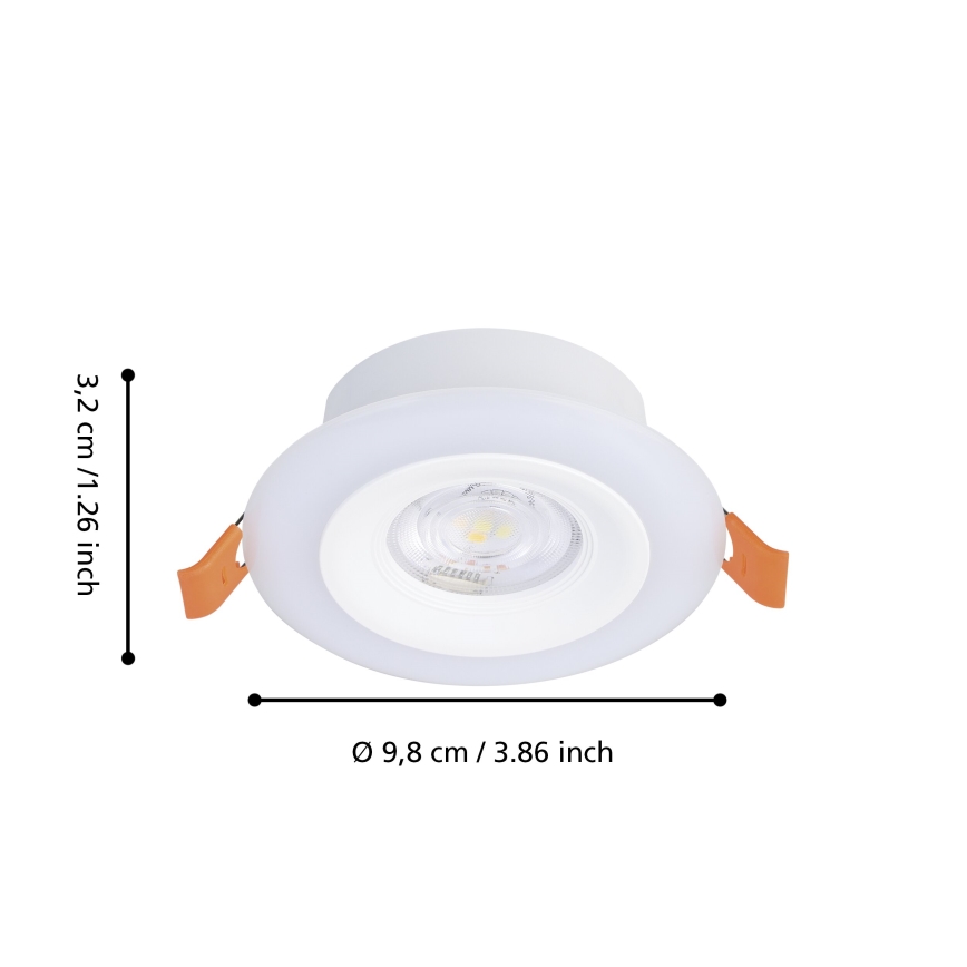 Eglo - SET 3xLED RGBW Lámpara empotrable regulable para el baño 3xLED/3,8W/230V 2700-6500K IP44 + control remoto
