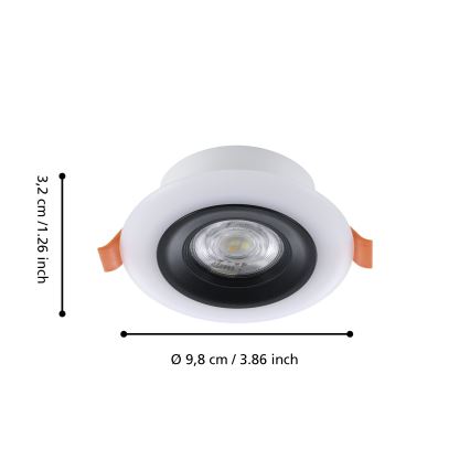 Eglo - SET 3x LED RGBW Lámpara empotrable regulable para el baño 3xLED/3,8W/230V 2700-6500K IP44 + control remoto
