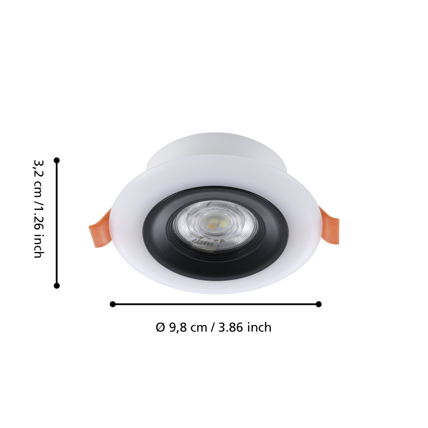 Eglo - SET 3x LED RGBW Lámpara empotrable regulable para el baño 3xLED/3,8W/230V 2700-6500K IP44 + control remoto