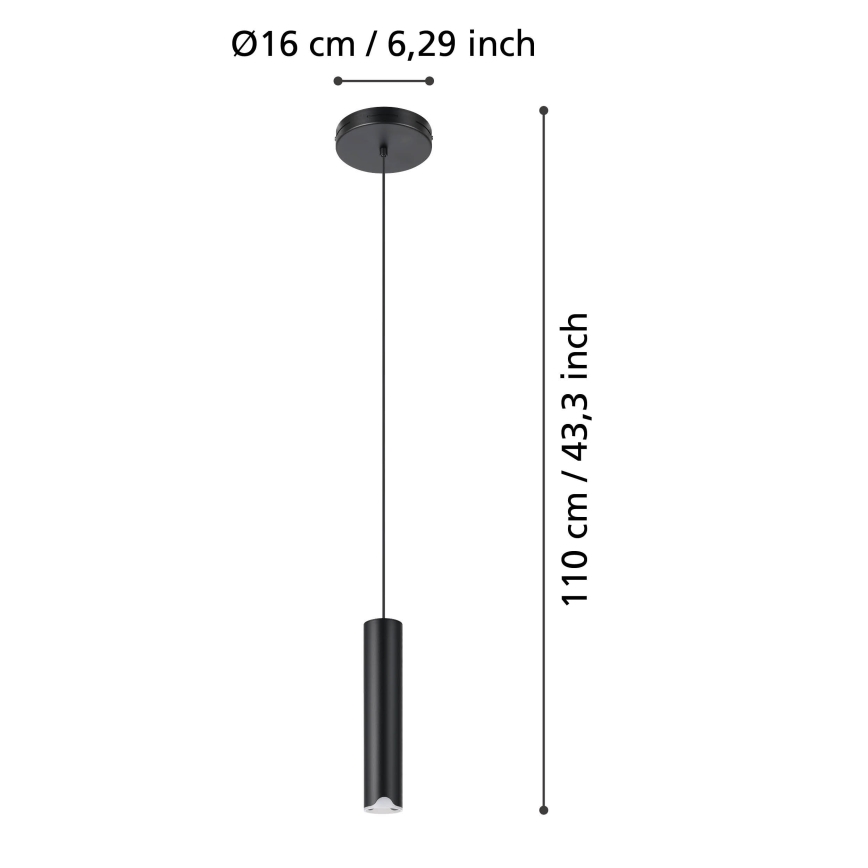 Eglo - LED RGBW Lámpara colgante regulable LED/3,7W/230V 2700-6500K negro