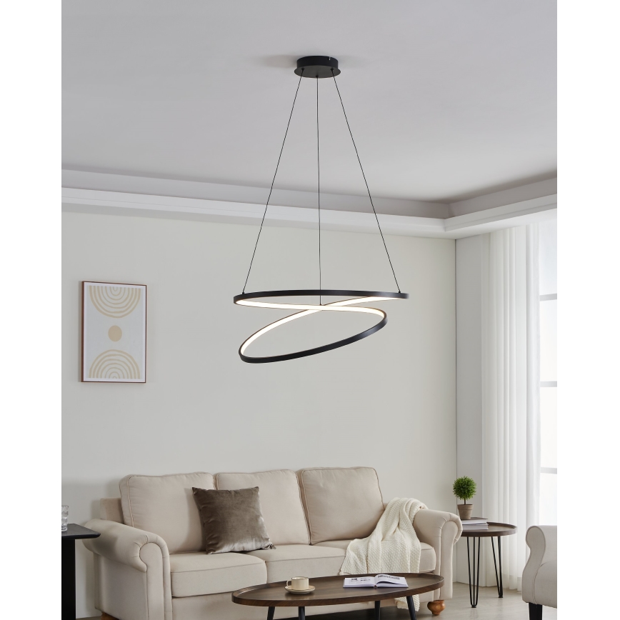 Eglo - Lámpara LED colgante LED/42W/230V 3000K negro