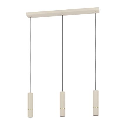 Eglo - Lámpara LED colgante 3xGU10/5W/230V 3000K beige