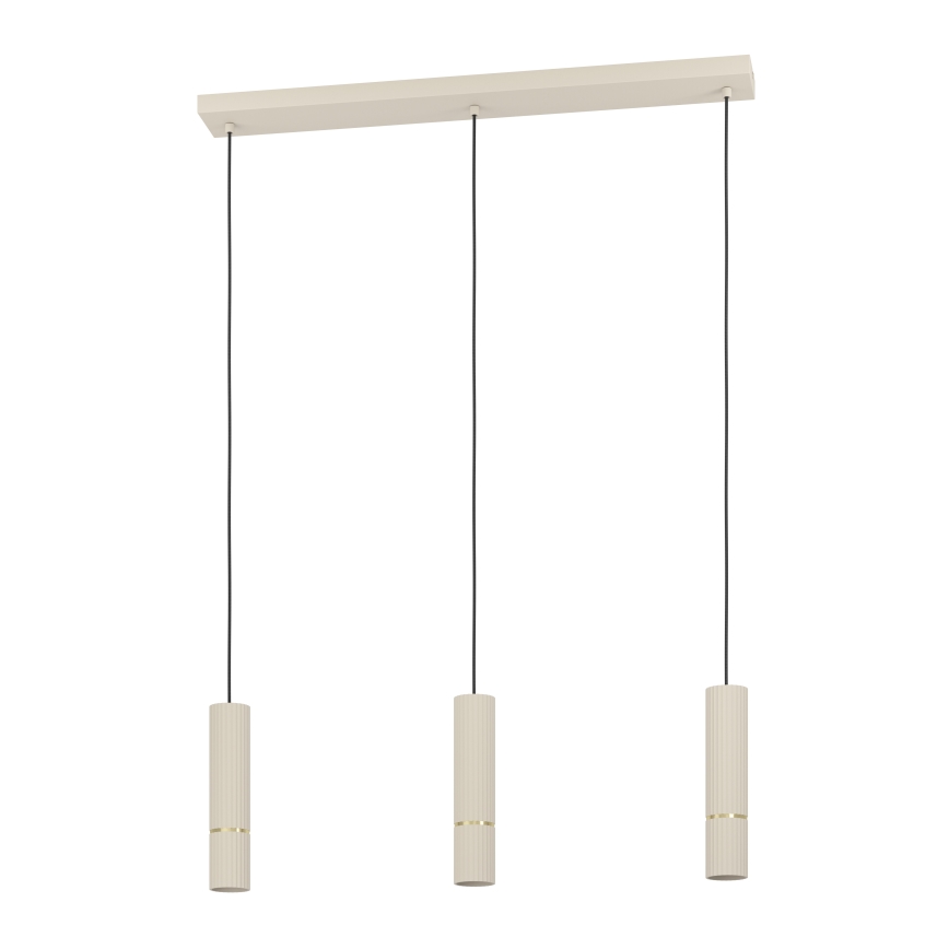 Eglo - Lámpara LED colgante 3xGU10/5W/230V 3000K beige