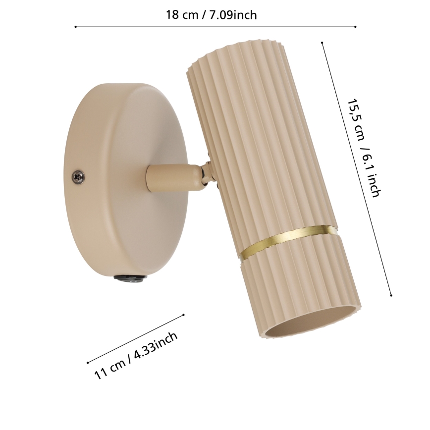 Eglo - Aplique LED 1xGU10/5W/230V 3000K beige