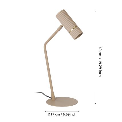 Eglo - Lámpara de mesa LED 1xGU10/5W/230V 3000K beige