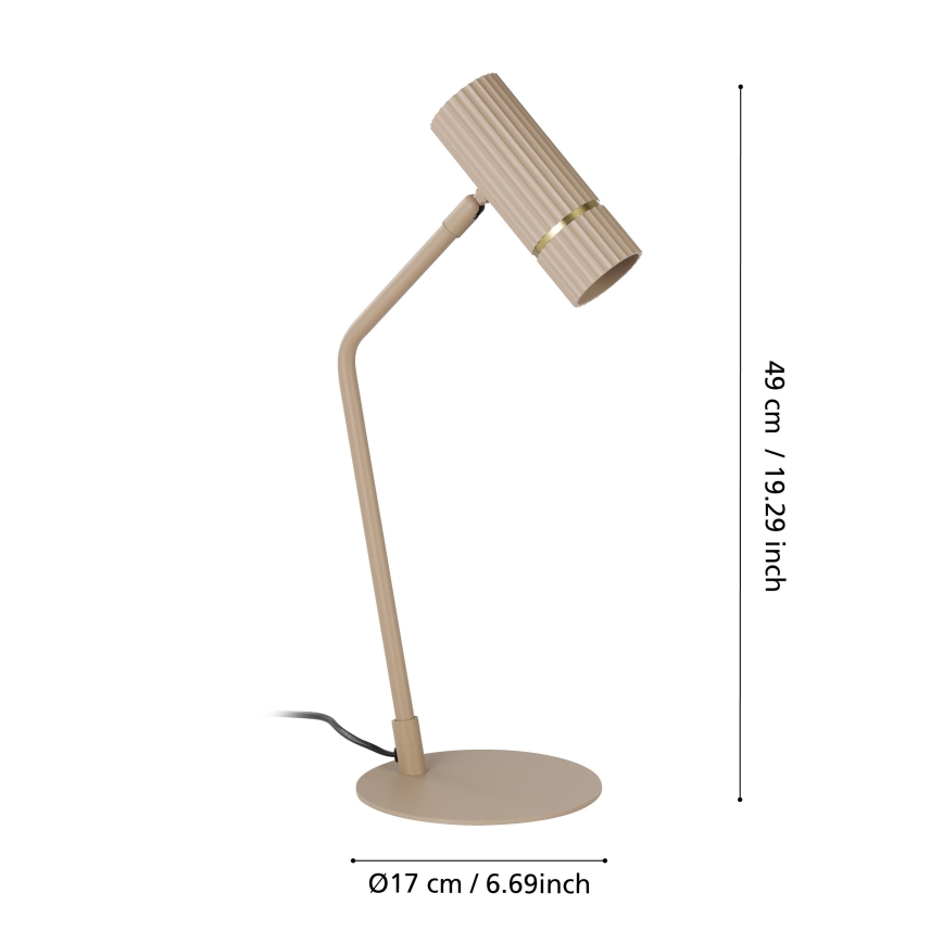 Eglo - Lámpara de mesa LED 1xGU10/5W/230V 3000K beige