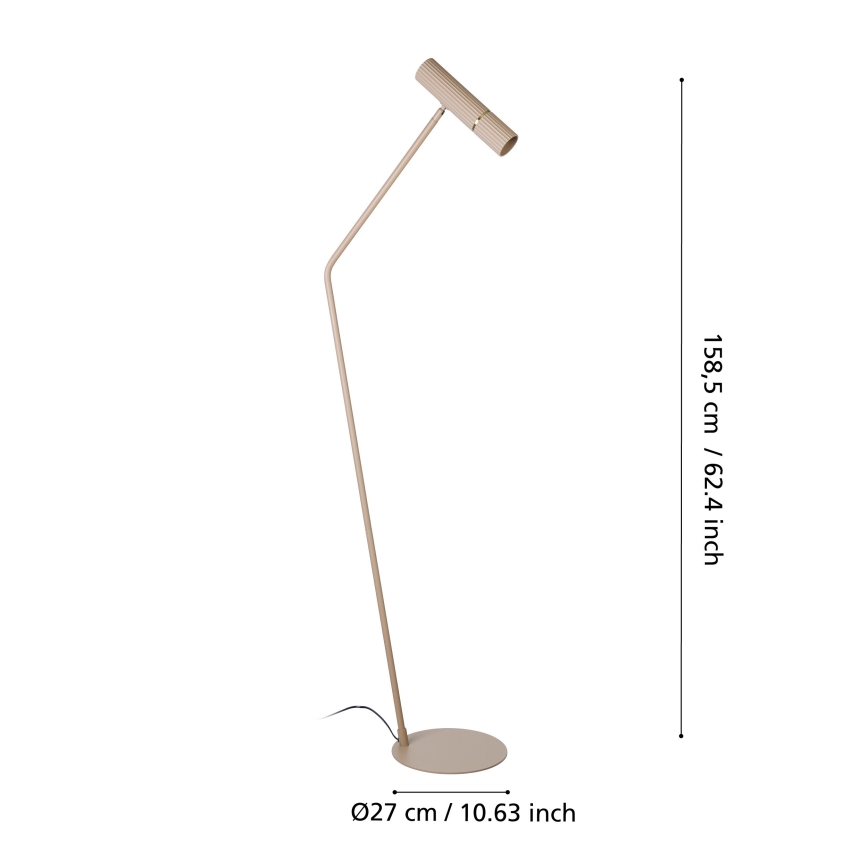 Eglo - Lámpara LED de pie 1xGU10/5W/230V 3000K beige