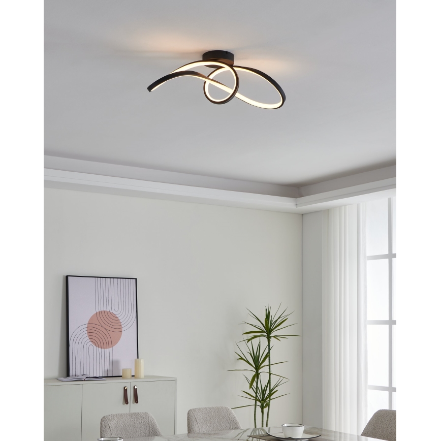 Eglo - Plafón LED RGBW regulable LED/22W/230V 2700-6500K negro