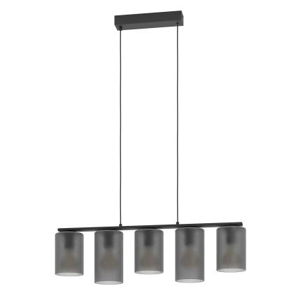 Eglo - Lámpara colgante COLOMERA 5xE27/40W/230V gris