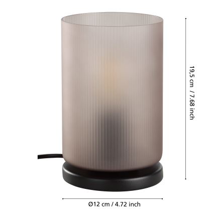 Eglo - Lámpara de mesa 1xE27/40W/230V gris