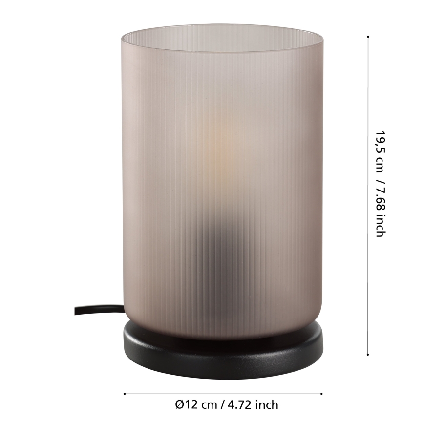 Eglo - Lámpara de mesa 1xE27/40W/230V gris