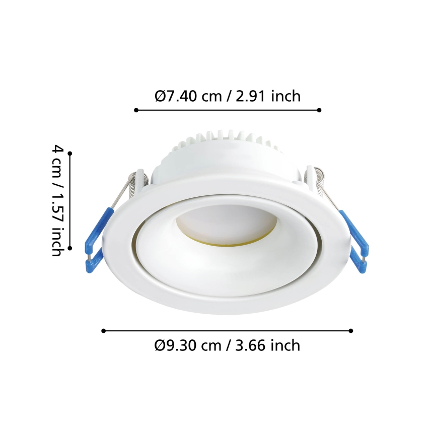 Eglo - Lámpara empotrable LED regulable LED/4,9W/230V blanco