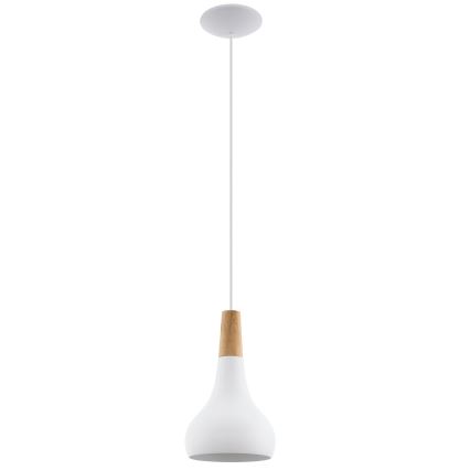 Eglo - Lámpara colgante 1xE27/60W/230V diá. 18 cm blanco