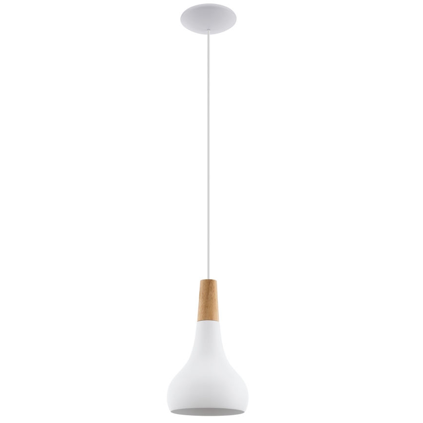 Eglo - Lámpara colgante 1xE27/60W/230V diá. 18 cm blanco