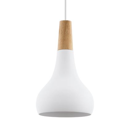 Eglo - Lámpara colgante 1xE27/60W/230V diá. 18 cm blanco