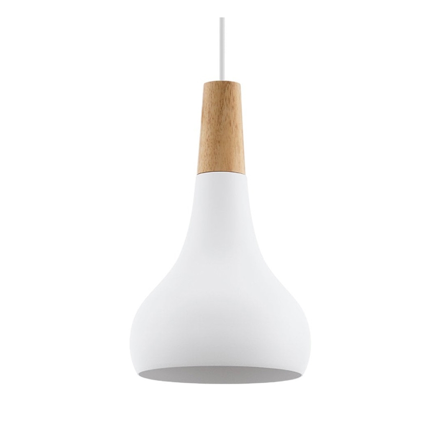 Eglo - Lámpara colgante 1xE27/60W/230V diá. 18 cm blanco