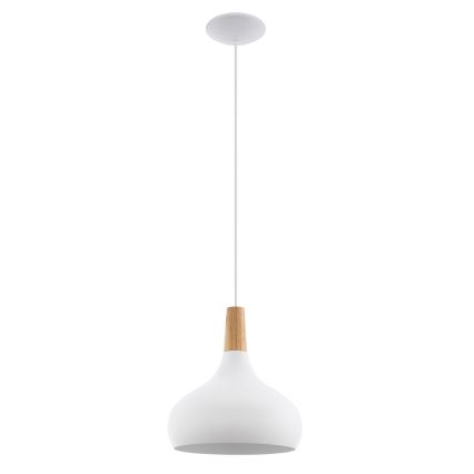 Eglo - Lámpara colgante 1xE27/60W/230V diá. 28 cm blanco - FSC Certificado