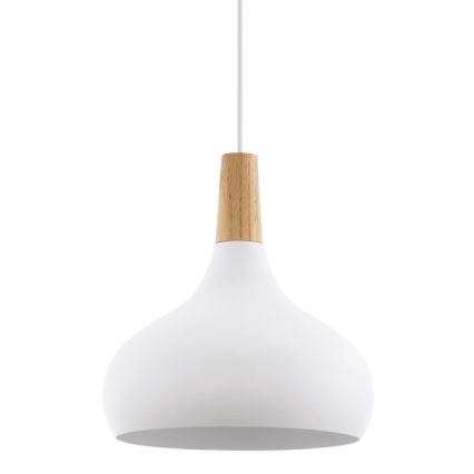 Eglo - Lámpara colgante 1xE27/60W/230V diá. 28 cm blanco - FSC Certificado