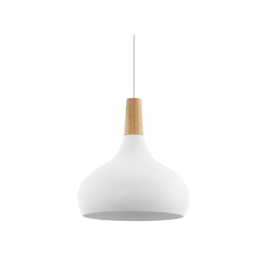 Eglo - Lámpara colgante 1xE27/60W/230V diá. 28 cm blanco - FSC Certificado