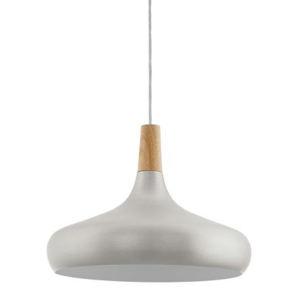 Eglo - Lámpara colgante 1xE27/40W/230V diá. 40 cm plata