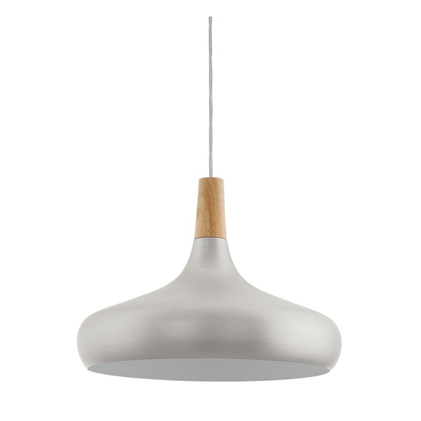 Eglo - Lámpara colgante 1xE27/40W/230V diá. 40 cm plata