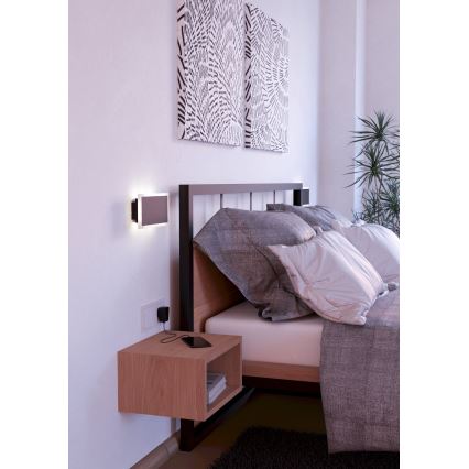 Eglo - Aplique LED LED/12W/230V 3000K 12x23 cm negro