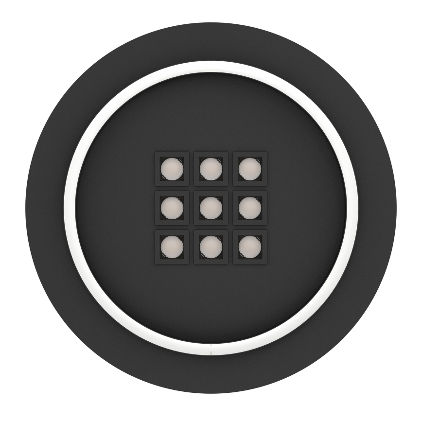 Eglo - Plafón LED regulable LED/21,4W/230V 2700-6500K negro + control remoto