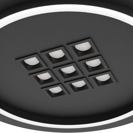 Eglo - Plafón LED regulable LED/21,4W/230V 2700-6500K negro + control remoto