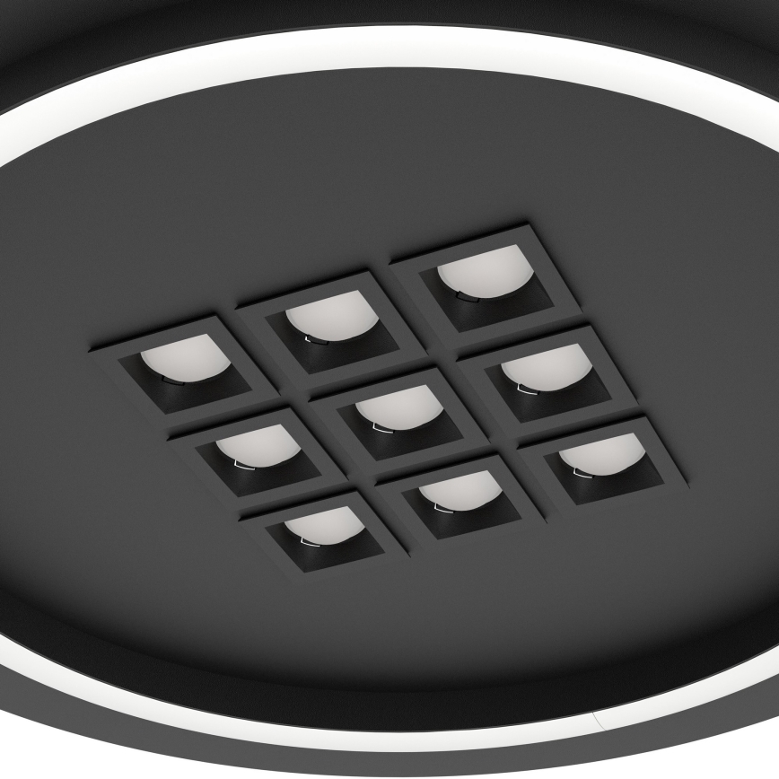 Eglo - Plafón LED regulable LED/21,4W/230V 2700-6500K negro + control remoto