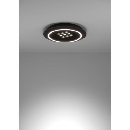 Eglo - Plafón LED regulable LED/21,4W/230V 2700-6500K negro + control remoto