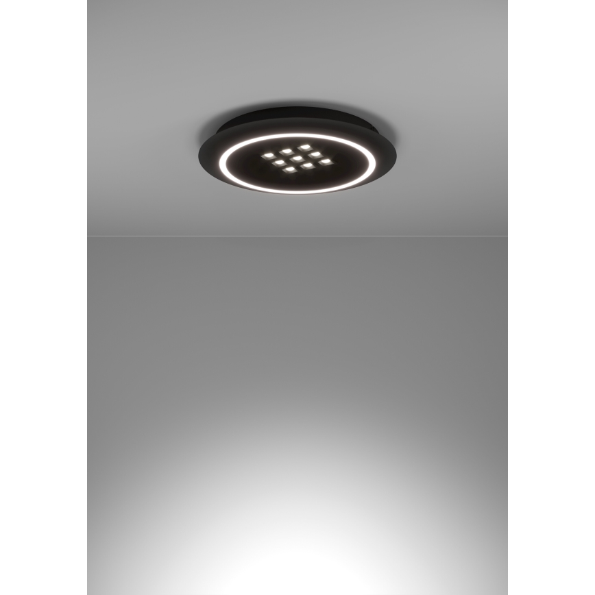 Eglo - Plafón LED regulable LED/21,4W/230V 2700-6500K negro + control remoto