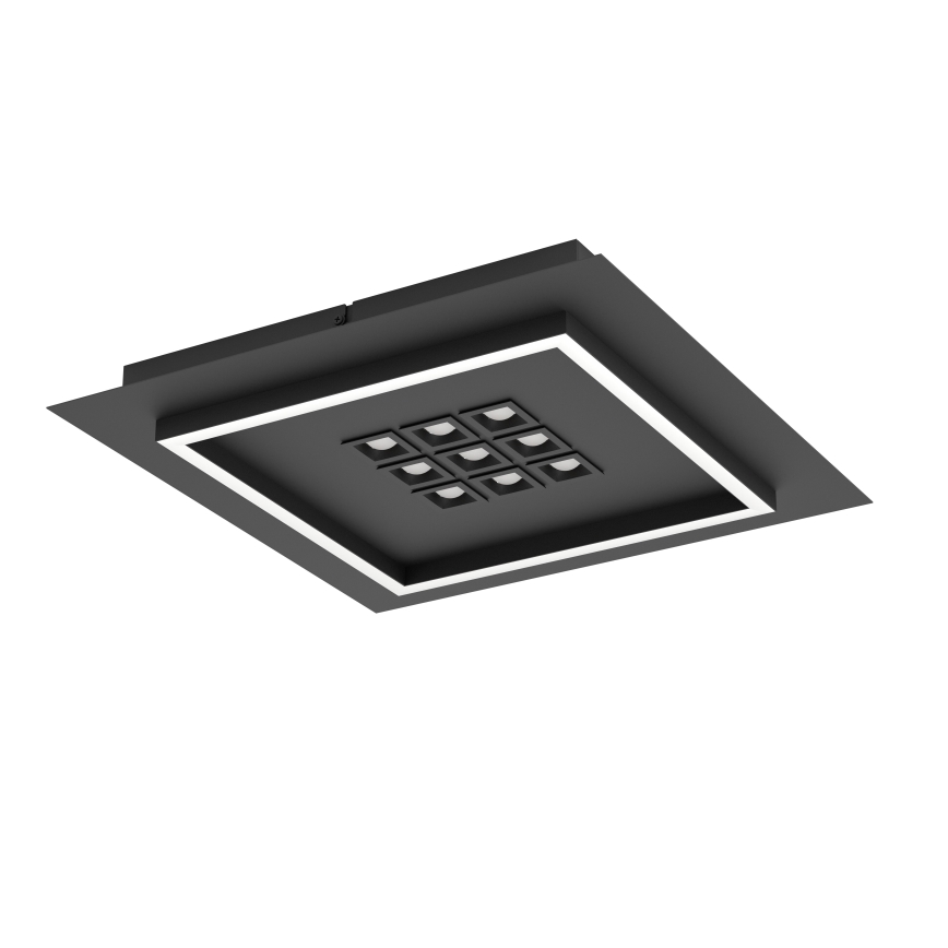 Eglo - Plafón LED regulable LED/21,4W/230V 2700-6500K negro + control remoto