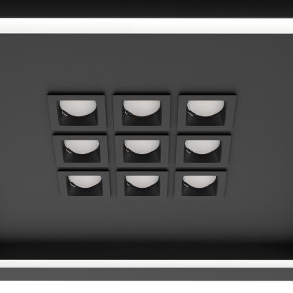 Eglo - Plafón LED regulable LED/21,4W/230V 2700-6500K negro + control remoto