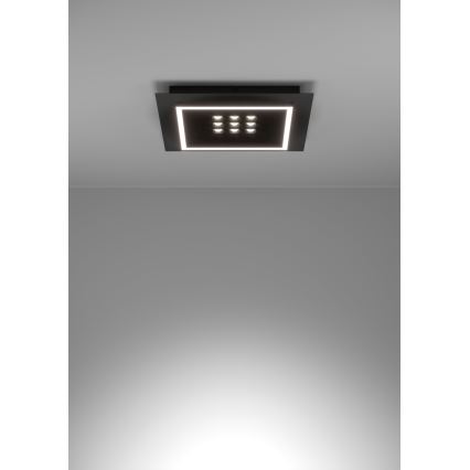 Eglo - Plafón LED regulable LED/21,4W/230V 2700-6500K negro + control remoto