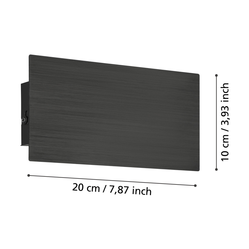 Eglo - Aplique LED LED/6W/230V 3000K negro