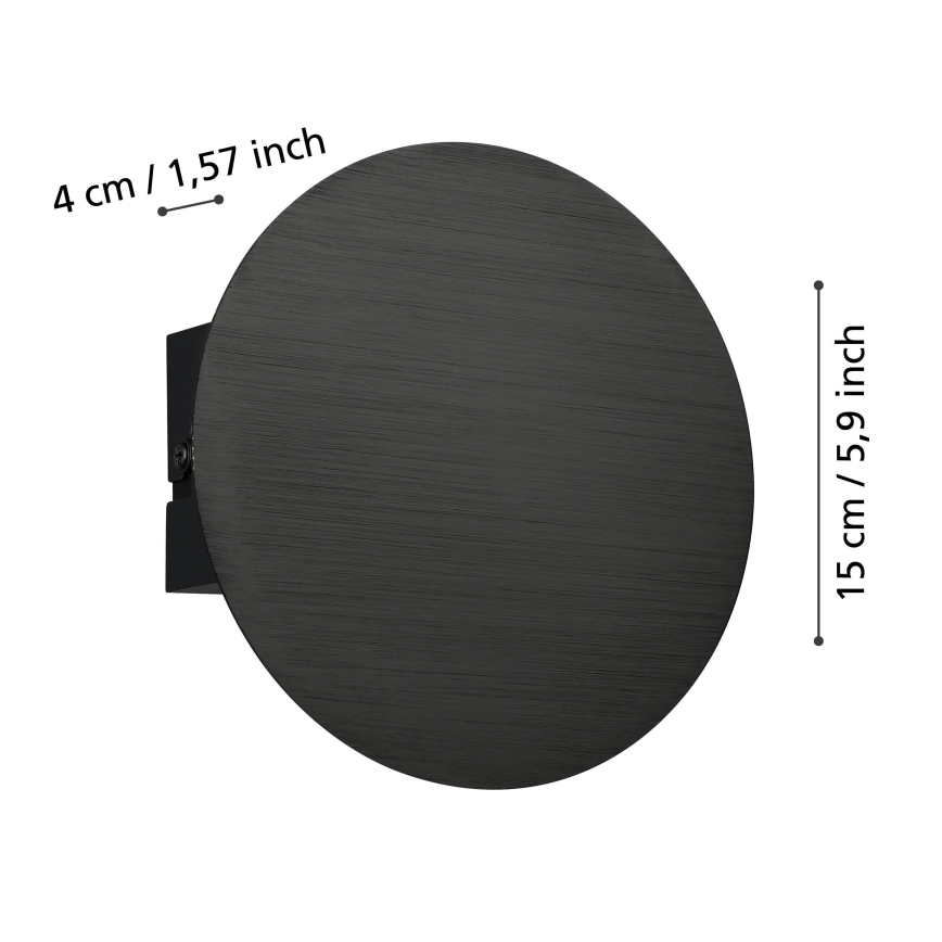 Eglo - Aplique LED LED/4W/230V 3000K negro