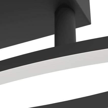 Eglo - Plafón LED LED/12W/230V 4000K negro