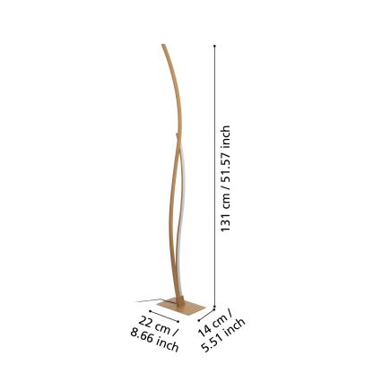 Eglo - Lámpara LED de pie LED/20W/230V 4000K beige