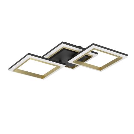 Eglo - Plafón LED regulable LED/20W/230V 4000K negro/dorado