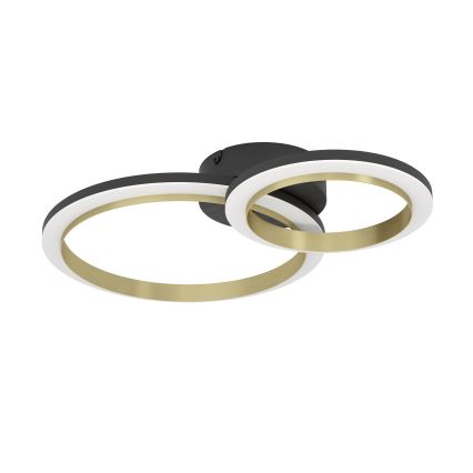 Eglo - Plafón LED regulable LED/12W/230V 4000K negro/dorado